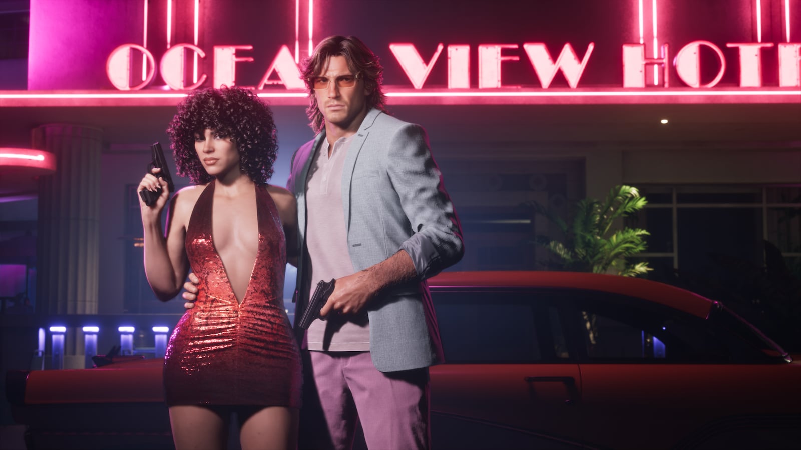 Vintage Vice City Pack 复古夜店造型的 GTA VI 官方素材